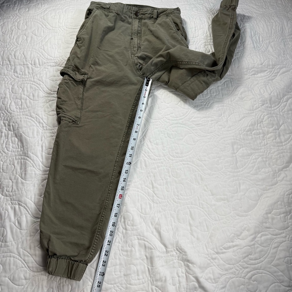 Abercrombie & Fitch Khaki Army Green Cargo Utility Jogger Pants Women Medium EUC - Picture 11 of 11